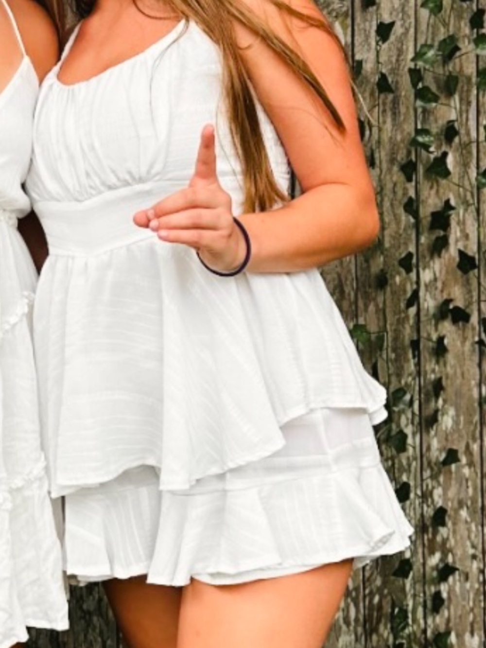 White Tiered Romper - Women's Jumpsuit